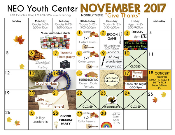 November Calendar 2017 November Calendar 2017